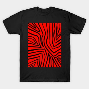 RED Zebra Stripes T-Shirt